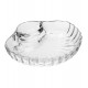 Petisqueira 21,5cm X 19,5cm X 3,5cm Com Divisoria Para Molho Shell Vidro